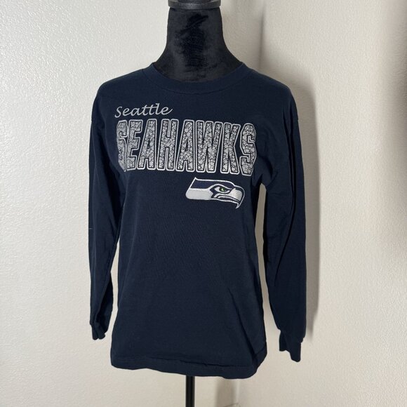 Seattle Seahawks NFL Team Apparel Kids Large 14 Unisex‎ Long Sleeve T-Shirt 100% - Picture 1 of 6